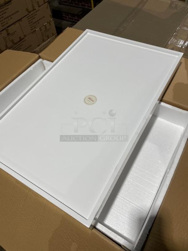 NEW! FULL PALLET! Wescon By Lancaster Commercial Products Commercial White Large Size Lacquered MDF Serving Trays! With Handles! Model: 0911002WHT4! ALL NEW IN THE BOX! 28X Your Bid! - Image 10 of 13