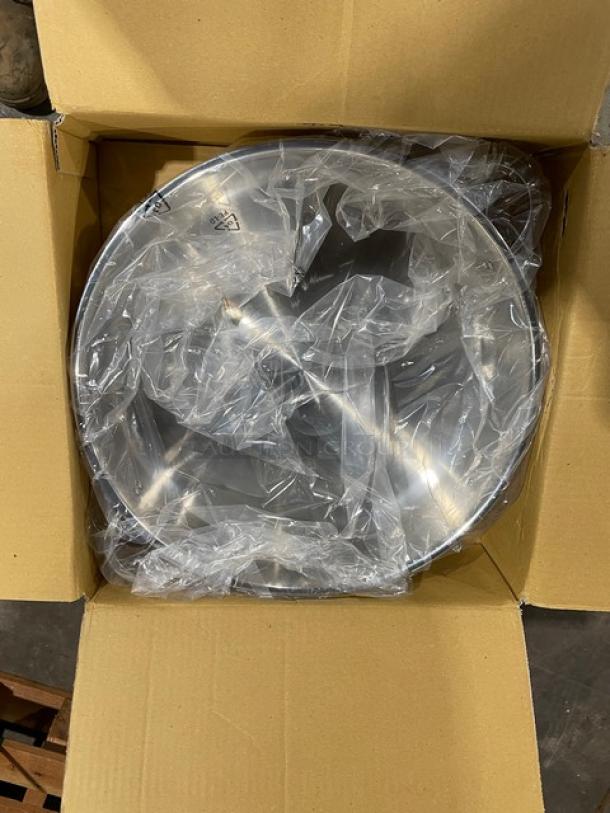 BRAND NEW! IN THE BOX! Bon Chef Commercial Stainless Steel Yellow Striped 9 Qt Classic Country French Pot! With Induction Bottom! With Handles & Cover! Model: 60032CFYELLOW! ALL NEW IN THE BOX! 4X Your Bid! - Image 4 of 9