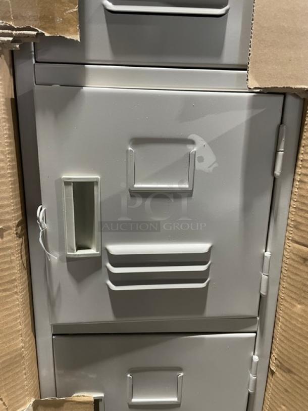 BRAND NEW! IN THE BOX! GSW-USA Commercial Powder Coated Steel 6-Tier Grid Vented Lockers! With Individual Name/Tag Holders! Model: ELS-6DR! On Adjustable Legs! 2X Your Bid! - Image 6 of 11