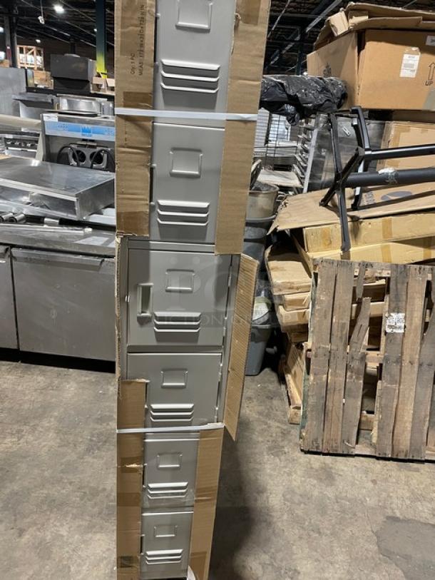 BRAND NEW! IN THE BOX! GSW-USA Commercial Powder Coated Steel 6-Tier Grid Vented Lockers! With Individual Name/Tag Holders! Model: ELS-6DR! On Adjustable Legs! 3X Your Bid! - Image 9 of 11