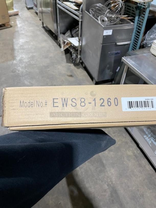 BRAND NEW! IN THE BOX! John Boos Commercial Stainless Steel Wall-Mount 60" x 12" Safety Stallion Front Edge Shelf! With 1.5" Turned Up Backsplash! With Support Brackets! Model: EWS8-1260! - Image 6 of 6