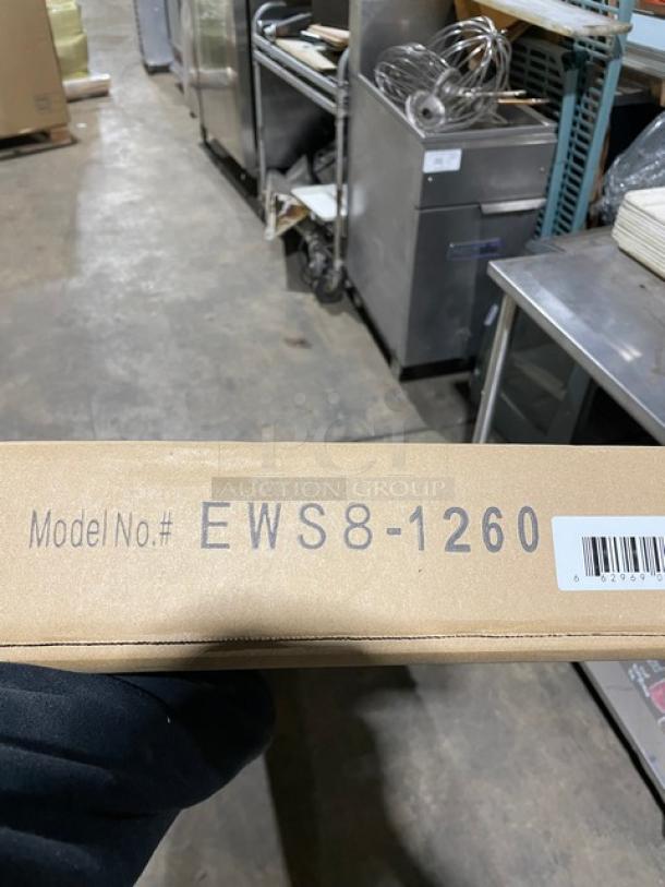 BRAND NEW! IN THE BOX! John Boos Commercial Stainless Steel Wall-Mount 60" x 12" Safety Stallion Front Edge Shelf! With 1.5" Turned Up Backsplash! With Support Brackets! Model: EWS8-1260! - Image 6 of 6