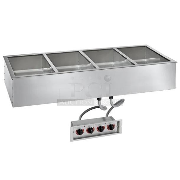 BRAND NEW! IN THE BOX! Alto Shaam! 2023! Halo Heat Series Commercial Stainless Steel 4-Pan Drop-In Hot Food Well! With Independent Thermostatic Controls! Model: 400-HWI/D6 SN: 3387325-1! 208-240V 1 Phase! - Image 1 of 10