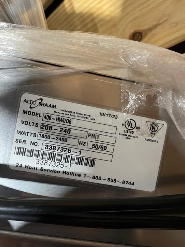 BRAND NEW! IN THE BOX! Alto Shaam! 2023! Halo Heat Series Commercial Stainless Steel 4-Pan Drop-In Hot Food Well! With Independent Thermostatic Controls! Model: 400-HWI/D6 SN: 3387325-1! 208-240V 1 Phase! - Image 10 of 10