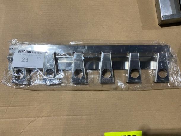 BRAND NEW! FMP Commercial Stainless Steel Wall Mount 6-Slot Broom/Mop Holder! Model: 159-1140! - Image 2 of 8