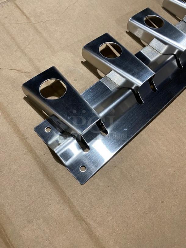 BRAND NEW! FMP Commercial Stainless Steel Wall Mount 6-Slot Broom/Mop Holder! Model: 159-1140! - Image 7 of 8