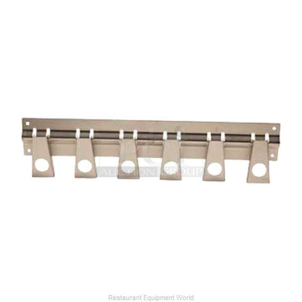 BRAND NEW! FMP Commercial Stainless Steel Wall Mount 6-Slot Broom/Mop Holder! Model: 159-1140! - Image 1 of 8