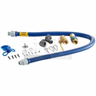 BRAND NEW! IN THE BOX! Dormont By Watts Brand Commercial Deluxe 48" Blue Hose Moveable Gas Connector Kit! With Snap Fast Quick Disconnect! Model: 1675KIT48!