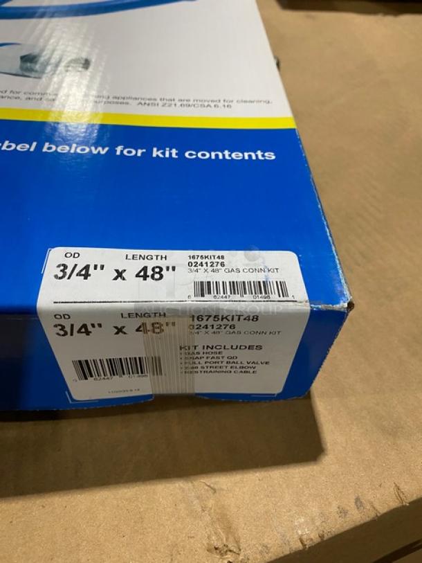 BRAND NEW! IN THE BOX! Dormont By Watts Brand Commercial Deluxe 48" Blue Hose Moveable Gas Connector Kit! With Snap Fast Quick Disconnect! Model: 1675KIT48! - Image 8 of 8