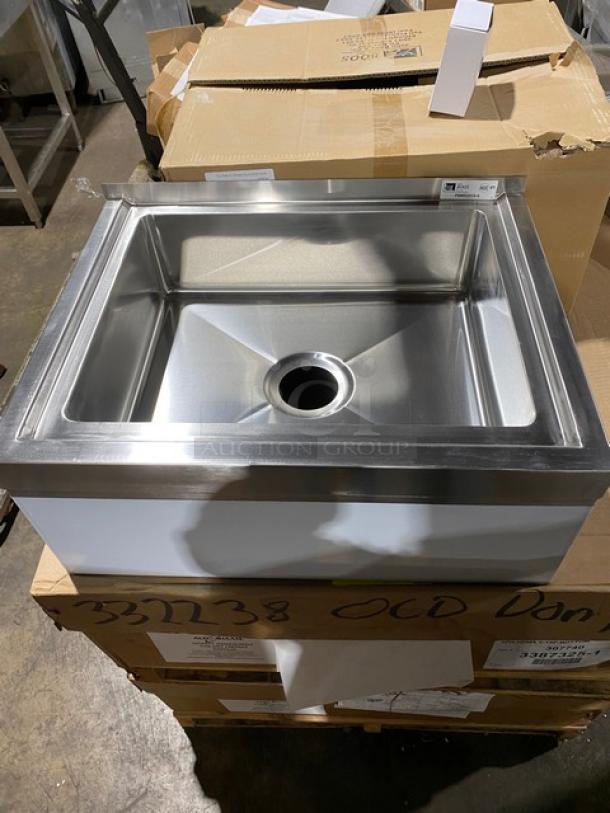 BRAND NEW! IN THE BOX! John Boos Commercial Stainless Steel Floor Mounted Mop Sink! With 20"W x 16" x 6" Deep Compartment! With Basket Drain! Model: PBMS2016-6! - Image 3 of 10