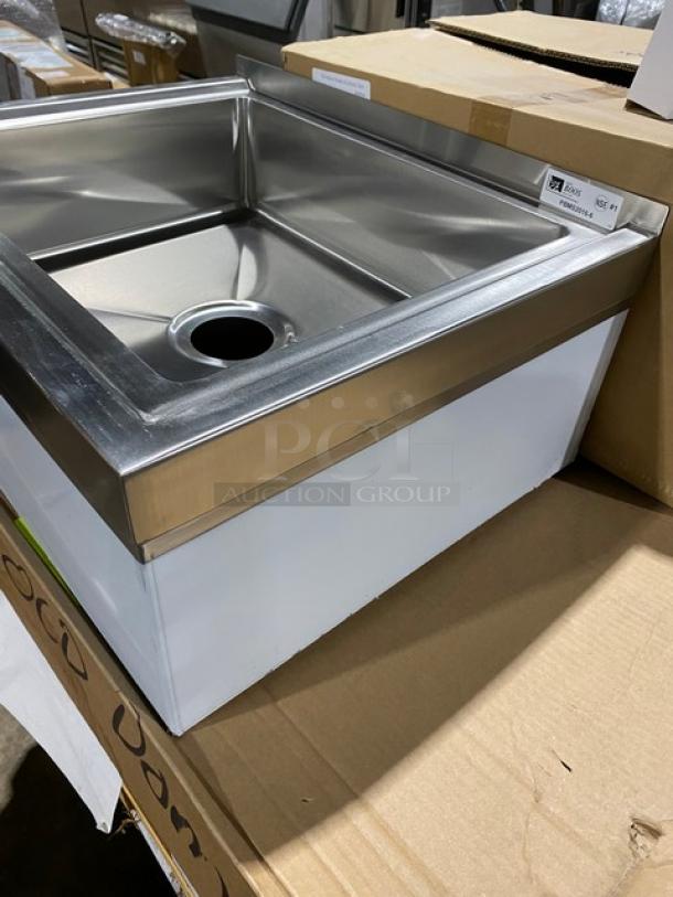 BRAND NEW! IN THE BOX! John Boos Commercial Stainless Steel Floor Mounted Mop Sink! With 20"W x 16" x 6" Deep Compartment! With Basket Drain! Model: PBMS2016-6! - Image 4 of 10