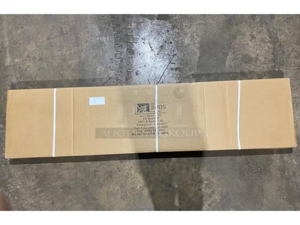 BRAND NEW! IN THE BOX! John Boos Commercial Stainless Steel 72" x 16" Wall-Mount Shelf! With Safety Stallion Front Edge! With 1.5" Turned Up Backsplash! With Support Brackets! Model: EWS8-1672! - Image 2 of 7