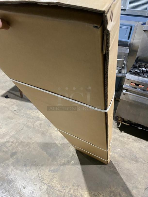 BRAND NEW! IN THE BOX! John Boos Commercial Stainless Steel 72" x 16" Wall-Mount Shelf! With Safety Stallion Front Edge! With 1.5" Turned Up Backsplash! With Support Brackets! Model: EWS8-1672! - Image 6 of 7