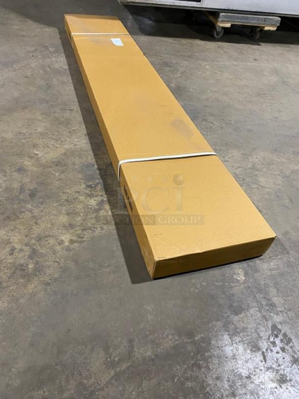 BRAND NEW! IN THE BOX! John Boos Commercial Stainless Steel 72" x 12" Wall-Mount Shelf! With Safety Stallion Front Edge! With 1.5" Turned Up Backsplash! With Support Brackets! Model: EWS8-1272! - Image 3 of 6