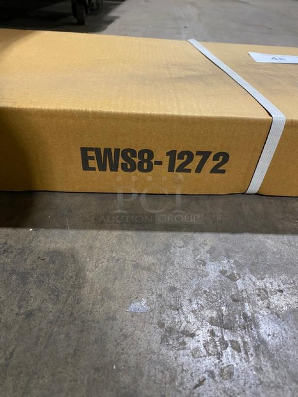 BRAND NEW! IN THE BOX! John Boos Commercial Stainless Steel 72" x 12" Wall-Mount Shelf! With Safety Stallion Front Edge! With 1.5" Turned Up Backsplash! With Support Brackets! Model: EWS8-1272! - Image 4 of 6