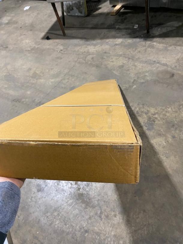 BRAND NEW! IN THE BOX! John Boos Commercial Stainless Steel 72" x 12" Wall-Mount Shelf! With Safety Stallion Front Edge! With 1.5" Turned Up Backsplash! With Support Brackets! Model: EWS8-1272! - Image 6 of 6