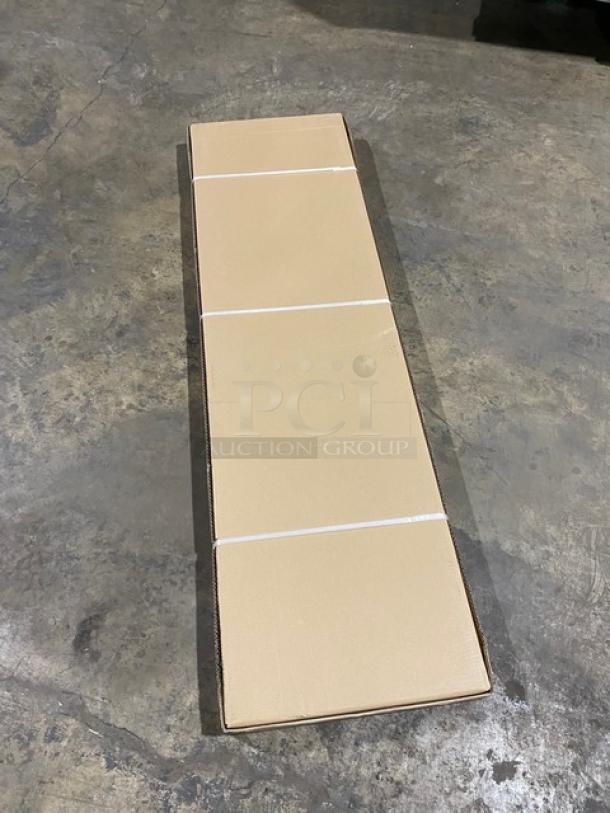 BRAND NEW! IN THE BOX! John Boos Commercial Stainless Steel 60" x 16" Wall-Mount Shelf! With Safety Stallion Front Edge! With 1.5" Turned Up Backsplash! With Support Brackets! Model: EWS8-1660! - Image 4 of 6