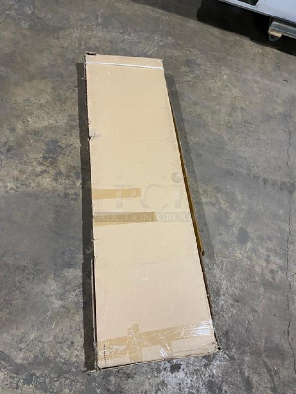 BRAND NEW! IN THE BOX! John Boos Commercial Stainless Steel 60" x 16" Wall-Mount Shelf! With Safety Stallion Front Edge! With 1.5" Turned Up Backsplash! With Support Brackets! Model: EWS8-1660! - Image 4 of 6