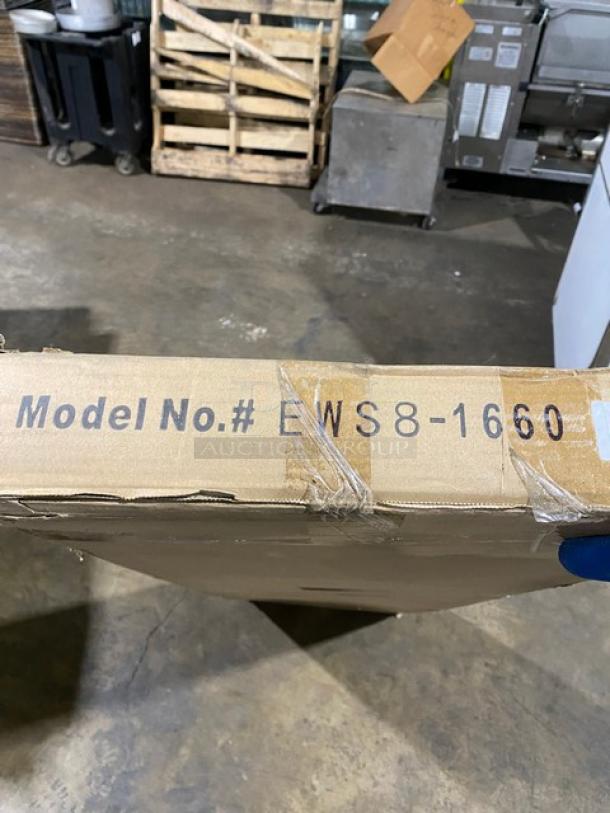 BRAND NEW! IN THE BOX! John Boos Commercial Stainless Steel 60" x 16" Wall-Mount Shelf! With Safety Stallion Front Edge! With 1.5" Turned Up Backsplash! With Support Brackets! Model: EWS8-1660! - Image 6 of 6