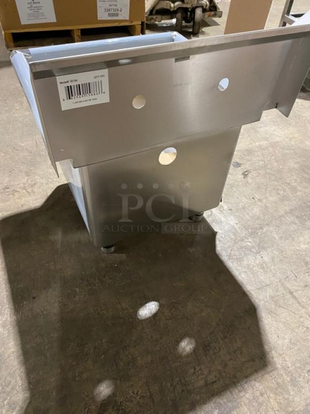 BRAND NEW! John Boos B Series Commercial Stainless Steel 23" One-Compartment Sink! With 10" Boxed Backsplash! With Adjustable Bullet Feet Legs! Model: 1B184! - Image 4 of 10
