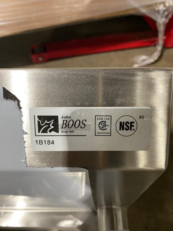 BRAND NEW! John Boos B Series Commercial Stainless Steel 23" One-Compartment Sink! With 10" Boxed Backsplash! With Adjustable Bullet Feet Legs! Model: 1B184! - Image 9 of 10