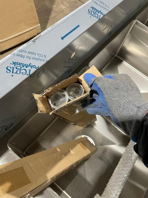 BRAND NEW! John Boos Commercial Stainless Steel 4 Compartment Pro-Bowl Sink! With Left & Right Side Drainboards! With 10" Boxed Back Splash! With Adjustable Bullet Feet Legs! Model: 44PB18-2D18! - Image 8 of 11