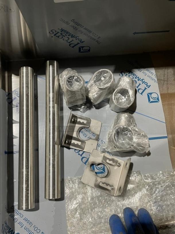 BRAND NEW! John Boos Commercial Stainless Steel 4 Compartment Pro-Bowl Sink! With Left & Right Side Drainboards! With 10" Boxed Back Splash! With Adjustable Bullet Feet Legs! Model: 44PB18-2D18! - Image 9 of 11