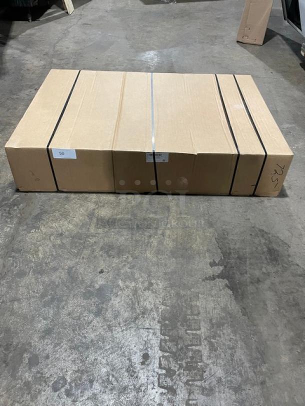 BRAND NEW! IN THE BOX! John Boos Commercial Stainless Steel 48" Worktop Table! With 5" Back Splash! With Safety Stallion Front Edge! With Adjustable Bracing & Bullet Feet Legs! Model: ST6R5-3048SBK! - Image 2 of 7