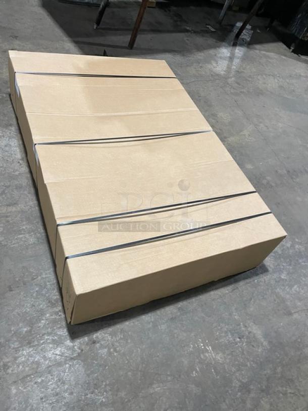 BRAND NEW! IN THE BOX! John Boos Commercial Stainless Steel 48" Worktop Table! With 5" Back Splash! With Safety Stallion Front Edge! With Adjustable Bracing & Bullet Feet Legs! Model: ST6R5-3048SBK! - Image 3 of 7