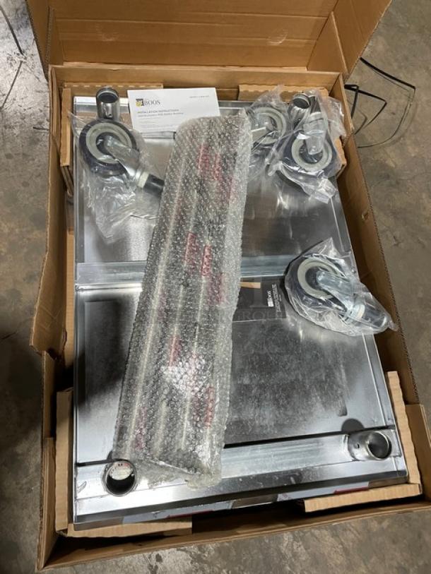BRAND NEW! IN THE BOX! John Boos Commercial Stainless Steel 36" Flat Worktop Table! With Safety Stallion Front & Rear Edges! With Adjustable Undershelf! Model: ST6-3624SSK! With John Boos Commercial Heavy-Duty Casters Included! Model: CAS01-R! - Image 6 of 9