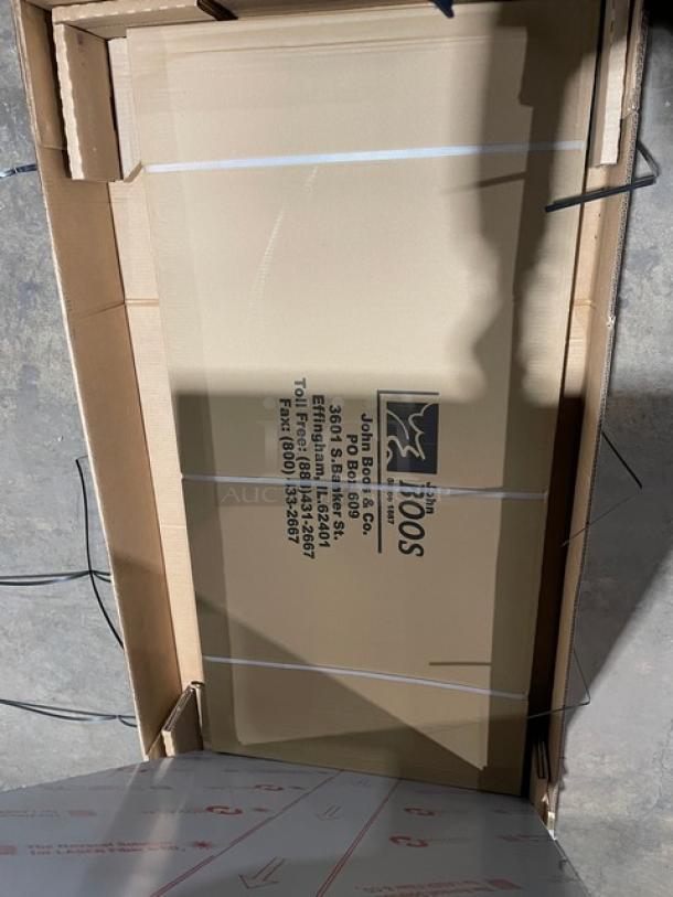 BRAND NEW! IN THE BOX! John Boos Commercial Stainless Steel 60" Flat Worktop Table! With Safety Stallion Front & Rear Edges! With Adjustable Undershelf! Model: ST6-3060SSK! With John Boos Commercial Heavy-Duty Casters! Model: CAS01-R! - Image 8 of 13