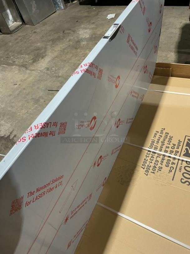BRAND NEW! IN THE BOX! John Boos Commercial Stainless Steel 60" Flat Worktop Table! With Safety Stallion Front & Rear Edges! With Adjustable Undershelf! Model: ST6-3060SSK! With John Boos Commercial Heavy-Duty Casters! Model: CAS01-R! - Image 12 of 13