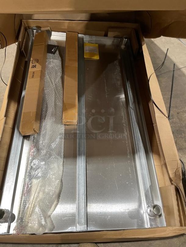 BRAND NEW! IN THE BOX! John Boos Commercial Stainless Steel 60" Worktop Table! With 5" Back Splash! With Safety Stallion Front Edge! With Adjustable Bracing & Bullet Feet Legs! Model: ST6R5-3660SBK! - Image 6 of 8