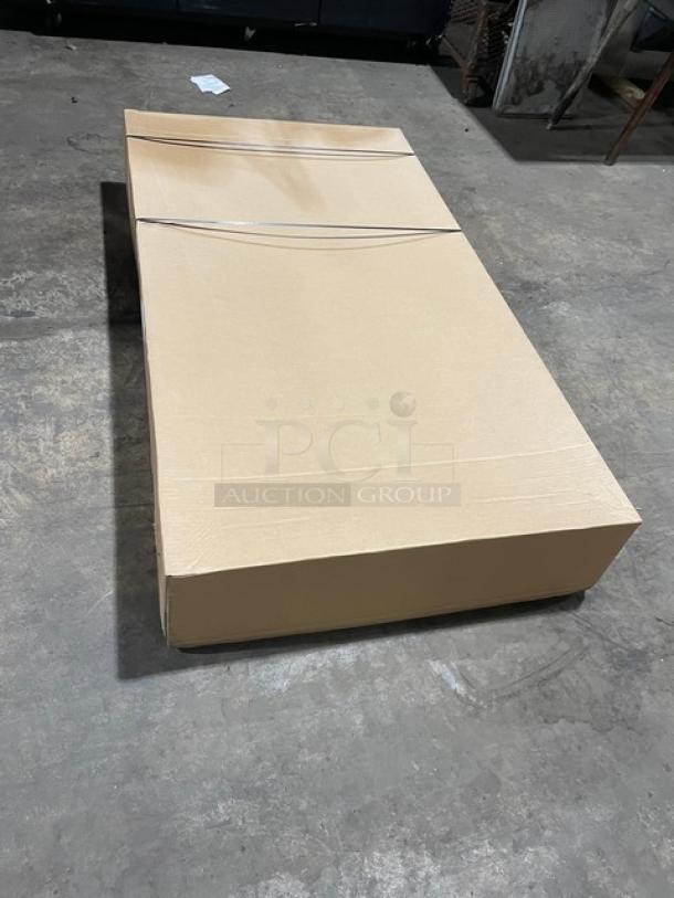 BRAND NEW! IN THE BOX! John Boos Commercial Stainless Steel 60" Worktop Table! With 5" Back Splash! With Safety Stallion Front Edge! With Adjustable Bracing & Bullet Feet Legs! Model: ST6R5-3060SBK! - Image 3 of 10