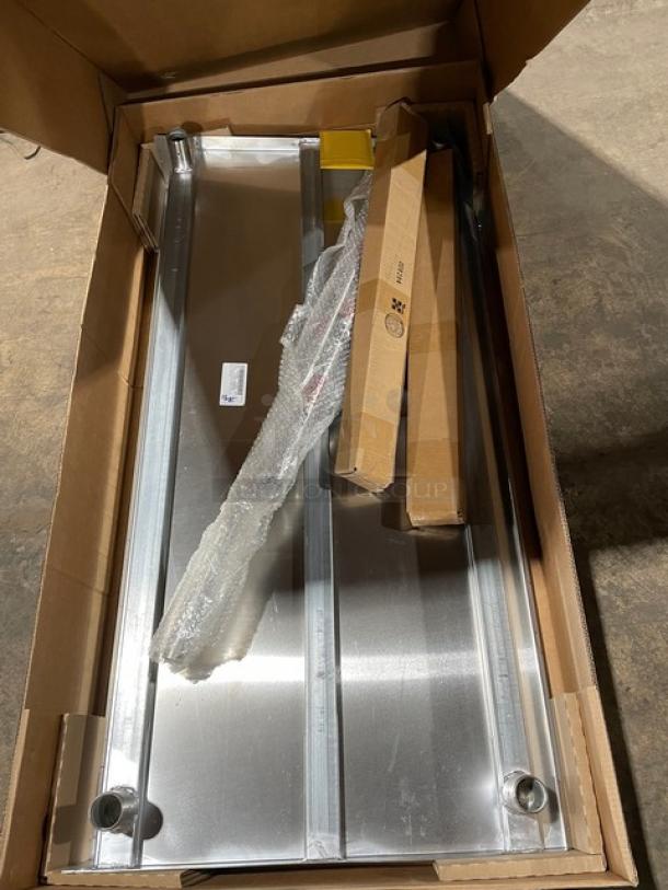 BRAND NEW! IN THE BOX! John Boos Commercial Stainless Steel 60" Worktop Table! With 5" Back Splash! With Safety Stallion Front Edge! With Adjustable Bracing & Bullet Feet Legs! Model: ST6R5-3060SBK! - Image 7 of 10