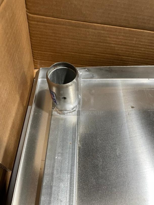 BRAND NEW! IN THE BOX! John Boos Commercial Stainless Steel 60" Worktop Table! With 5" Back Splash! With Safety Stallion Front Edge! With Adjustable Bracing & Bullet Feet Legs! Model: ST6R5-3060SBK! - Image 10 of 10