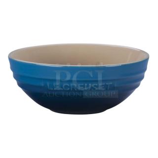 BRAND NEW! IN THE BOX! Le Creuset Commercial Stoneware Marseille Blue 3.1 Qt. Round Multi-Bowls! 4 Per Case! 2X Your Bid!