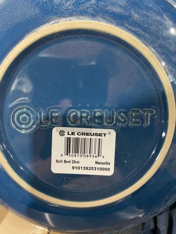 BRAND NEW! IN THE BOX! Le Creuset Commercial Stoneware Marseille Blue 3.1 Qt. Round Multi-Bowls! 4 Per Case! 2X Your Bid! - Image 7 of 8