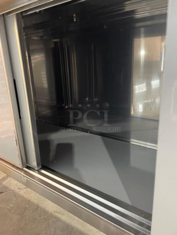 NEW! SCRATCH-N-DENT! Prepline Commercial 304 Stainless Steel Enclosed Base Worktop Table! With Double Sliding Doors! Model: PTC-2448! On Legs! - Image 5 of 5