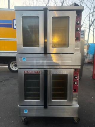 WOW!  Blodgett Commercial Stainless Steel Electric Powered Double Stacked Convection Oven! On Legs