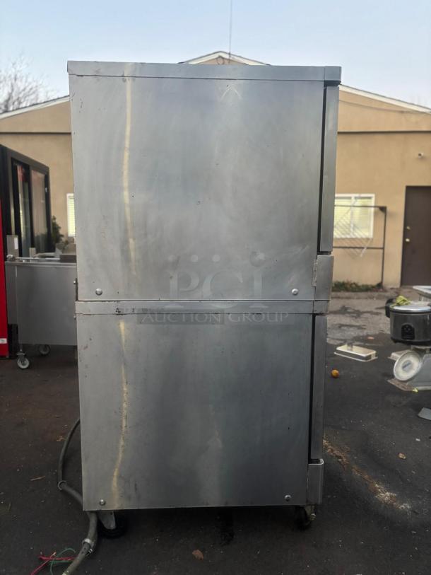 WOW!  Blodgett Commercial Stainless Steel Electric Powered Double Stacked Convection Oven! On Legs - Image 5 of 5
