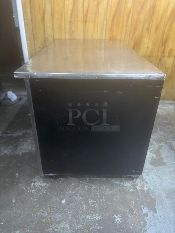 Omcan USA 59061 15.8 Cu. Ft. Black 3 Doors Aurora Refrigerated Back Bar Cooler - 115 Volts - Image 11 of 12