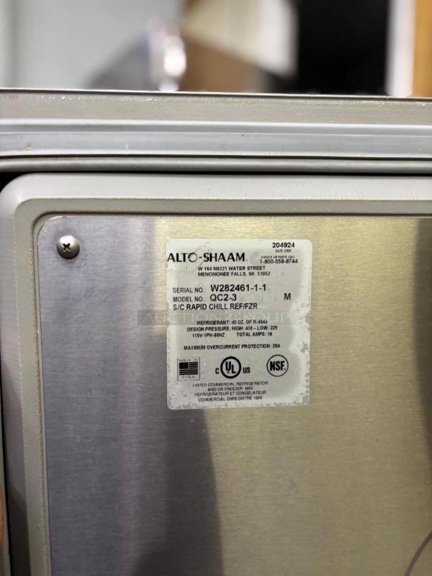Alto-Shaam QC3-3 27" Quickchiller COOLER Reach in Commercial Countertop Blast Chiller - 36 lb. - Image 5 of 5