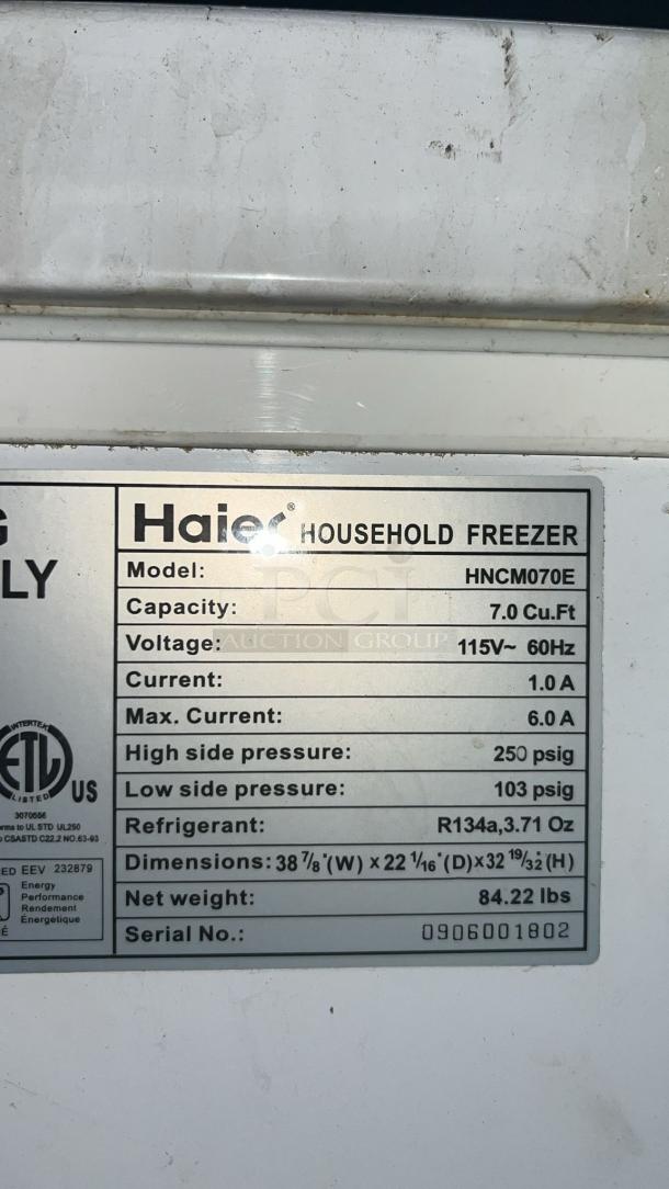 GREAT Haier Household Freezer "hncm070e", white, chest freezer - Image 5 of 6