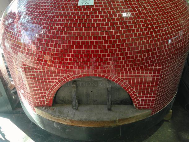 WOW LIKE NEW Forno Bravo 6' Round Brick Pizza Oven Complete With Stand, Controls, Fan, Gas Lines, Chimney - Image 4 of 6