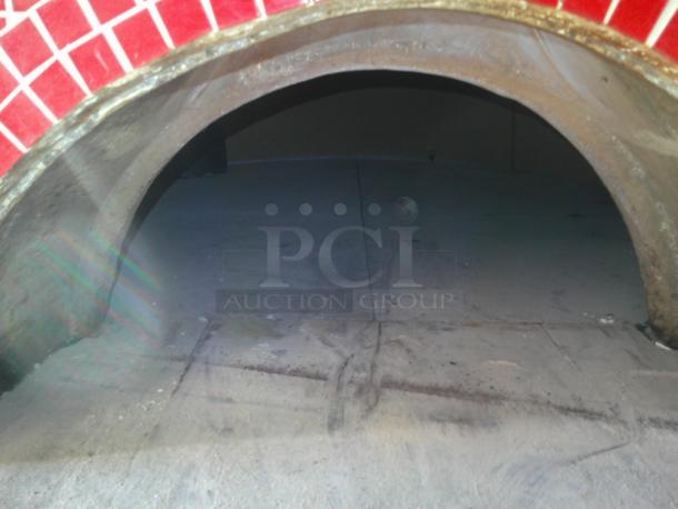 WOW LIKE NEW Forno Bravo 6' Round Brick Pizza Oven Complete With Stand, Controls, Fan, Gas Lines, Chimney - Image 5 of 6