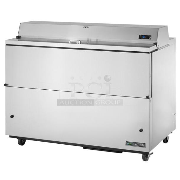 TESTED WORKING True TMC-58-S 58 1/4" One Sided Milk Cooler with Stainless Steel Exterior and Aluminum Interior - Image 1 of 6