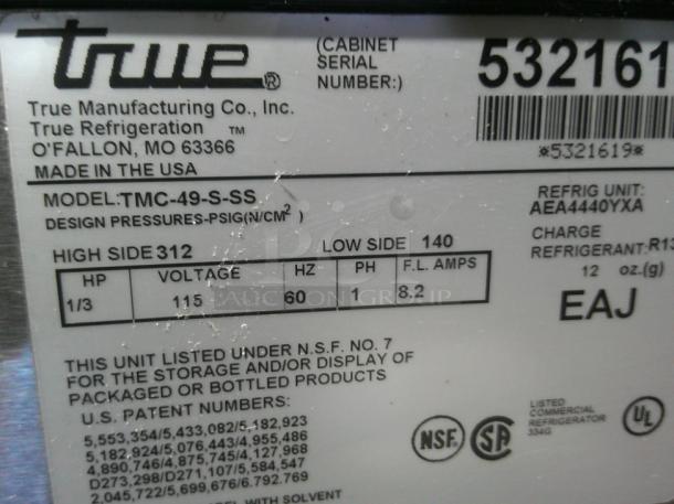 TESTED WORKING True TMC-49-S-SS Milk Cooler w/ Top & Side Access - (768) Half Pint Carton Capacity, 115v - Image 6 of 8