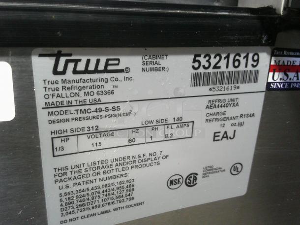 TESTED WORKING True TMC-49-S-SS Milk Cooler w/ Top & Side Access - (768) Half Pint Carton Capacity, 115v - Image 7 of 8