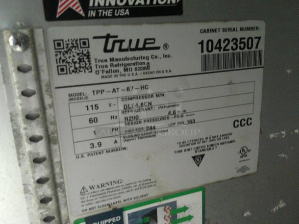 WOW NICE True TPP-AT-67-HC 67" TPPAT Series Pizza Prep Table w/ Refrigerated Base, 115v - Image 7 of 7